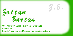 zoltan bartus business card