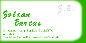 zoltan bartus business card